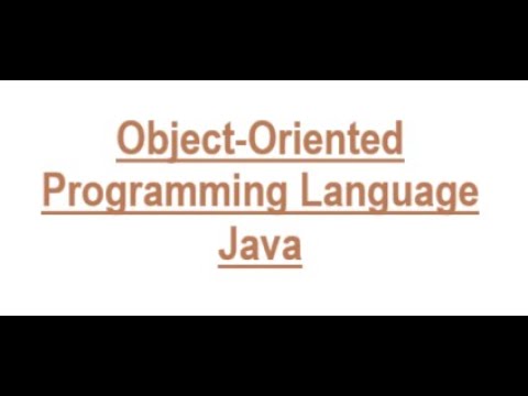Introduction to Object Oriented Programming - Java - Intro - YouTube