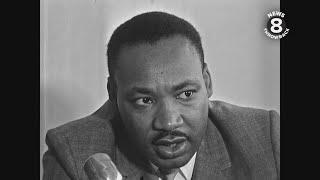 Martin Luther King Jr. interviewed in San Diego about Black voter suppression, civil rights in 1962