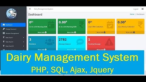 (PHP, Ajax, SQL) DAIRY MANAGEMENT SYSTEM