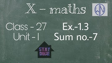 Class - 27 | 10th Maths | UNIT -1 | Relation & Function | Ex.-1.3 | Sum no.-7 - By Nivetha Bharathi