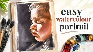 Watercolour Portrait Painting Tutorial | Simple Portrait Techniques for Beginners