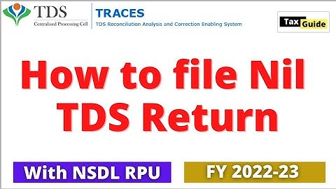 How to file nil TDS return in RPU 2023 | How to file nil TDS return | Nil TDS Return | TDS Return