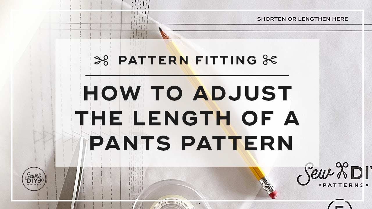 How to shorten or lengthen the legs of a pants pattern - YouTube