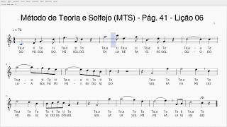 Playback para Lição 06, Página 41 do Método de Teoria e Solfejo - 2ª Edição (MTS)