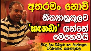 අතරමං නොවි නීත්‍යානුකූලව කැනඩා යන්නේ මෙහෙමයි- හිටපු දිසා විනිසුරු සහ මහේස්ත්‍රාත් ධර්මසේන යකන්දාවල