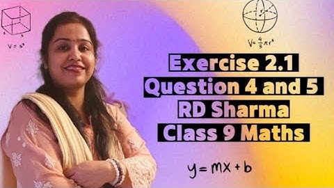 Exercise 2.1 Question 4 and 5 RD sharma Class 9 #maths #viralvideo #class9 #rdsharma