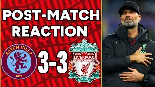 Klopp's Last Away Game Ends In Chaotic Draw! | Aston Villa 3-3 Liverpool Post-Match Reaction