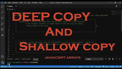 Shallow Copy and Deep Copy in Javascript in Hindi #Shorts