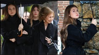 Princess Leonor Amd Infanta Sofia At Funeral Of Their Great Aunt