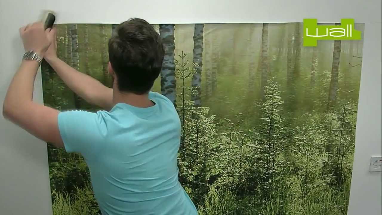 1 wall wallpaper mural hanging instructions youtube
