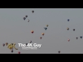 4K UHD 60fps - Dozens of hot-air balloon moving slowly with the wind