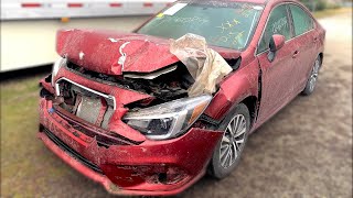 2018 Subaru Legacy Wrecked To The Front End Gets Rebuilt From IAA Auto Auctions (Part 1)