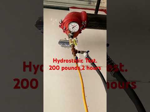 Hydrostatic testing fire