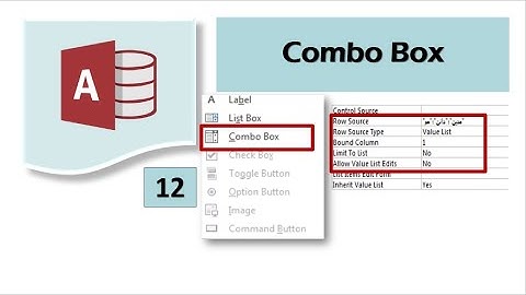 فائدة combo box وعرض البيانات دون جدول  وطريقة التحكم بها Microsoft Access Database