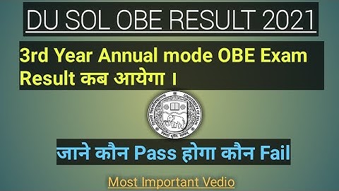 SOL OBE Exam Result 2021 | fail & Pass