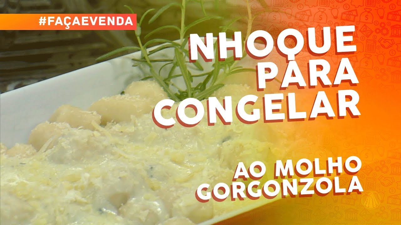 Minicurso de nhoques: nhoque de batata para congelar ao molho de gorgonzola