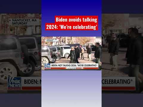 President biden ‘celebrating’ and dismissing talking about 2024 run #shorts