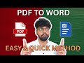How to Convert PDF to Word | Easy Method Step by Step (2025)