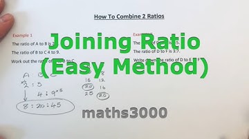 Easy Method To Make 2 Ratios Into 1 Ratio (Combing Ratios)