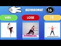 Rock paper scissors fitness virtual physical education