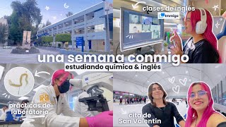 una semana de universidad estudiando QUÍMICA  + clases de inglés con Immigo