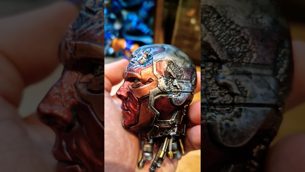 🤖 Vision’s Tragic Fate – Dead Avengers Set Custom Head!