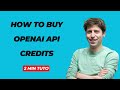 How To BUY OpenAI API Credits 🔴 AI Tools Tutorial