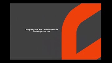 Configuring SAP HANA Direct connection setup using the TrueSight console