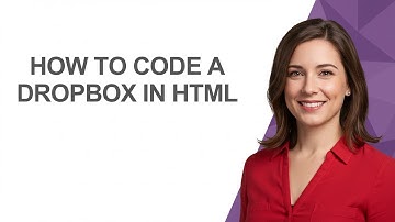How to Code a Dropbox In Html - AshleyHowTo