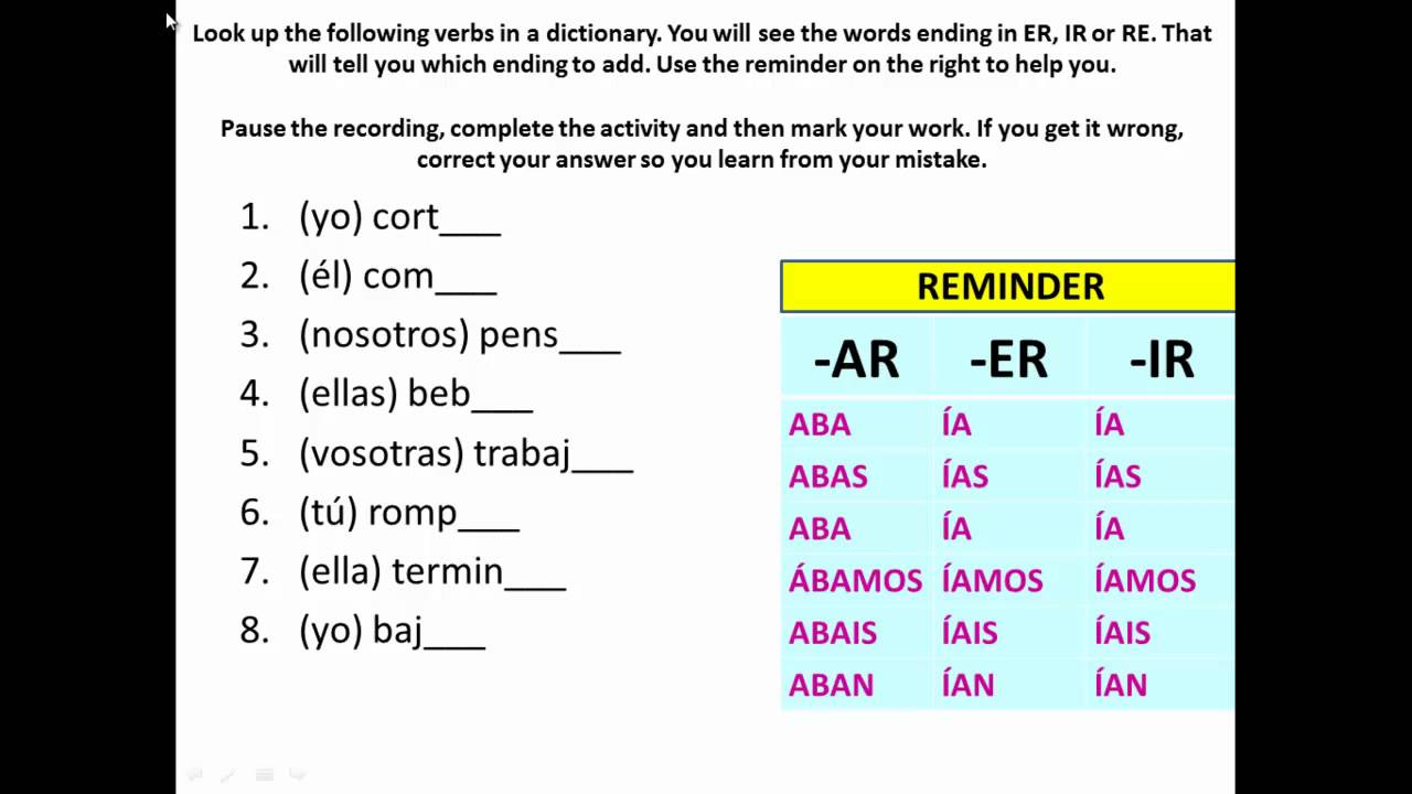 Its In The Stars Imperfect Tense Spanish Worksheet Answers