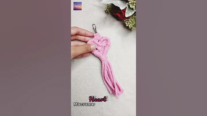 DIY Macrame Heart Keychain | Macrame Heart Pattern | Macrame Keychain Tutorial
