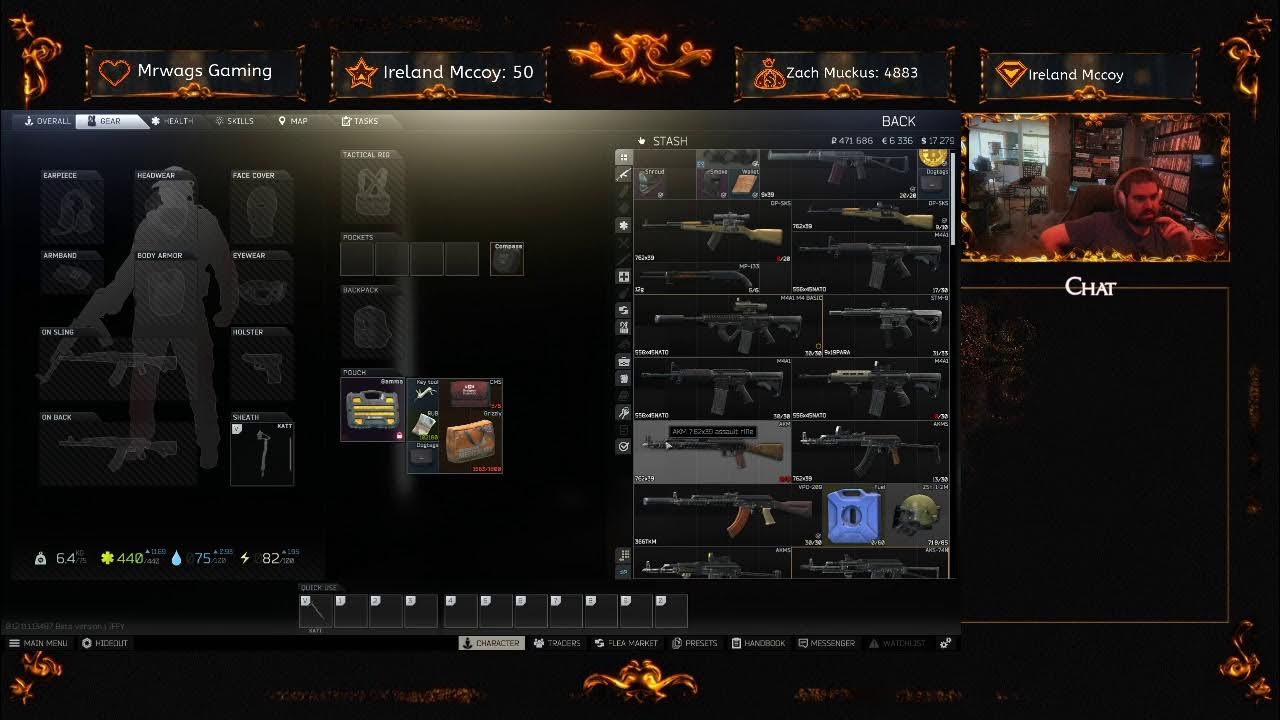 Tasks Tasks And More Tasks!! Daily Tarkov Streamer!! Streaming 2 Games