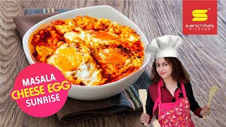 Cheese Egg Sunrise Masala Curry | Egg Drop Curry |  Poached Egg Gravy Recipe | Sanchitas Kitchen