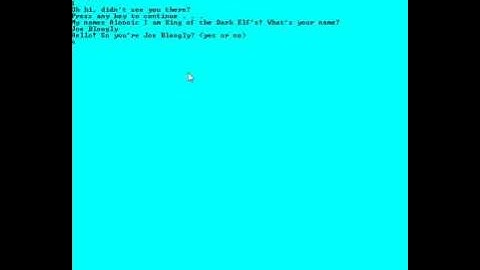My First Text Adventure Game: Main Menu!