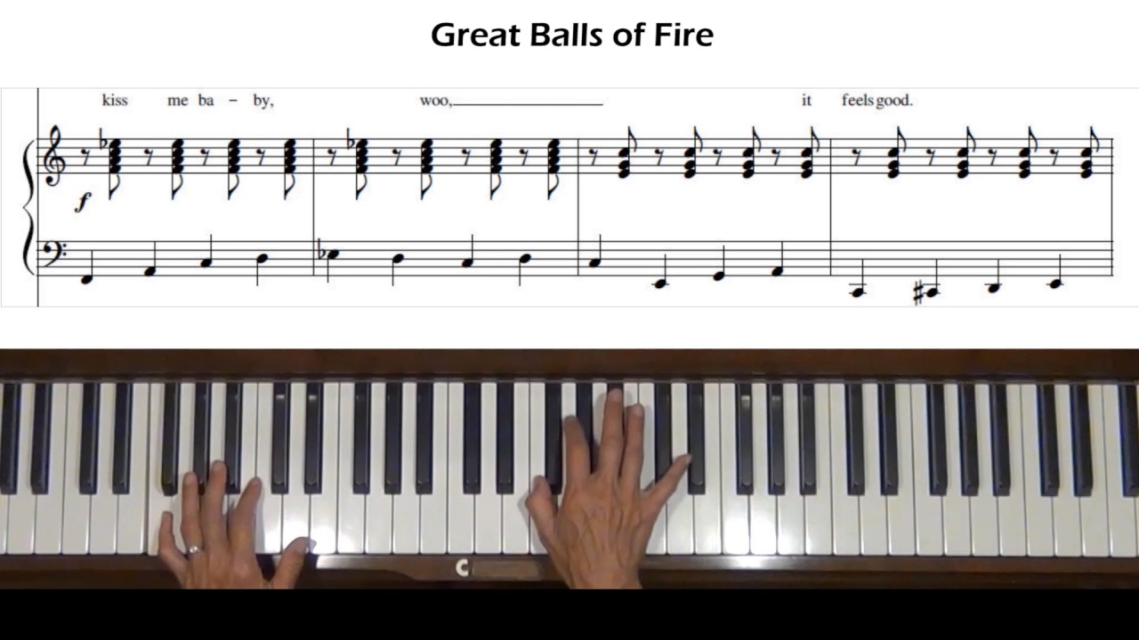 Great Balls of Fire (Jerry Lee Lewis) Piano Tutorial - YouTube