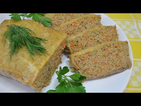 Видео рецепт Мясной хлеб с сырной корочкой