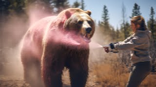 Woman Uses Bear Spray on Grizzly, But Immediately Regrets It