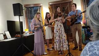 @theburnettsistersband performing Black Mountain Rag on Doc Watson Day