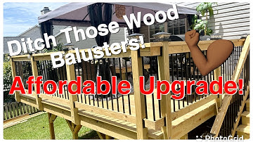 Modern Deck Railing Using These Cheap And Easy To Install Aluminum Balusters And Rail Brackets