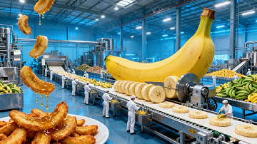 Inside a Modern Dried Banana Factory |  How Dried Bananas Are Made ( Full Process)