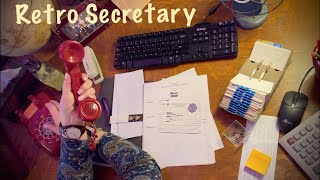 ASMR Request/Secretary Roleplay (Whispers & Soft Spoken) Gentle gum chewing/Retro phone dialing!