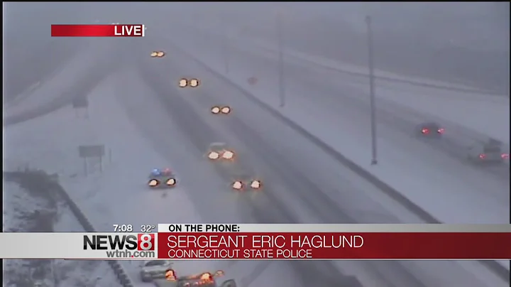 Connecticut State Police patrol snow covered highways