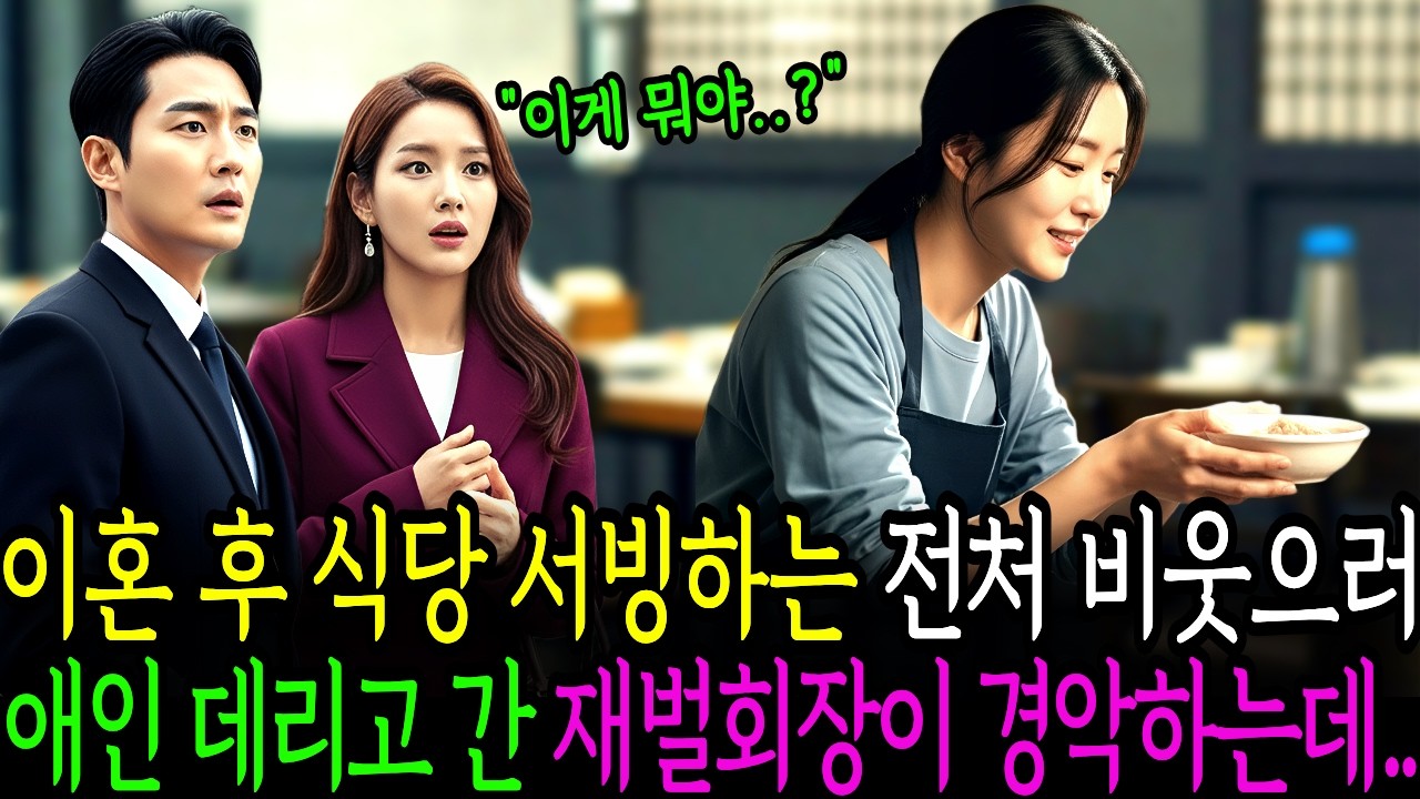 이혼 후 식당 서빙하는 전처 비웃으러 애인 데리고 간 재벌회장이 경악하는데..!! 노후사연 | 감동사연 | 오디오북 | 인생사연