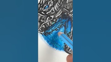 Drawing Godzilla vs. Ghidorah #anime #drawing #demonslayer #shorts