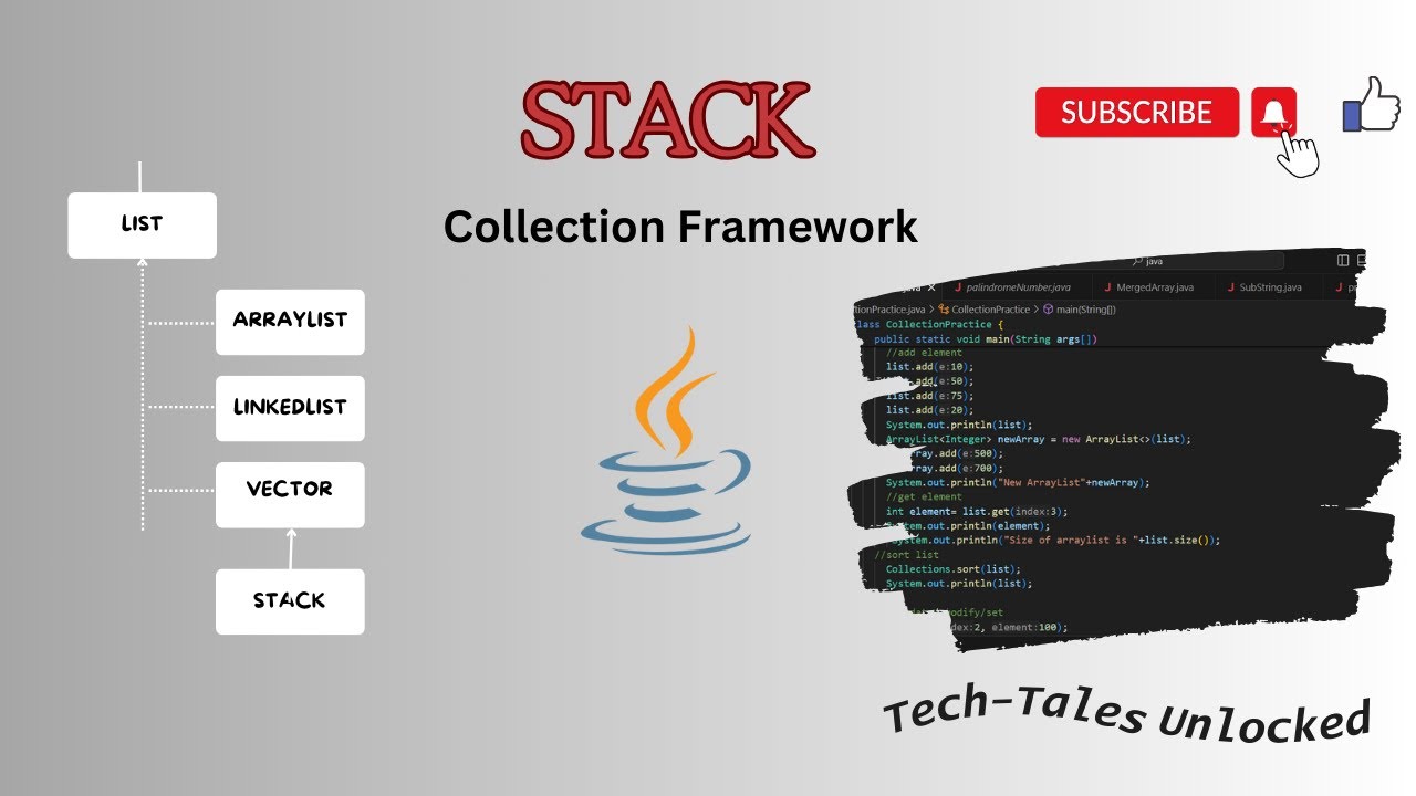 Stack Collection framework java @TechTalesUnlocked - YouTube