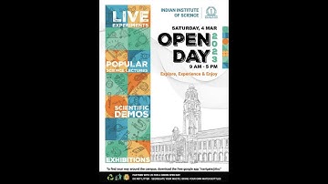 Visit IISc Bangalore for free on Open Day 2023 All are welcome to visit & explore full IISc for free