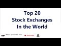 Top 20 stock exchanges in the world