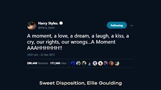 All of Harry's lyric tweets with their respective songs