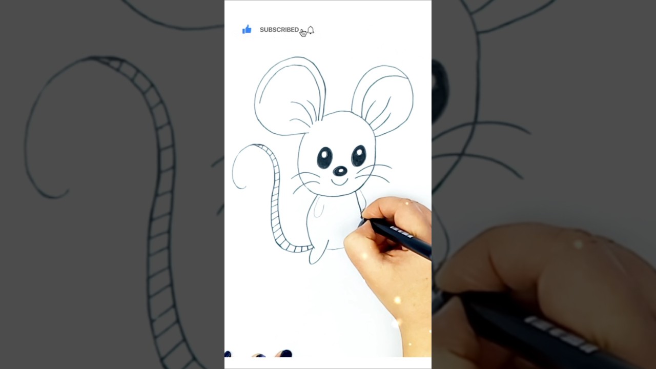 How to draw a cute mouse 