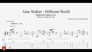 Alan Walker - Different World - Fingerstyle Cover Guitar Pro Tab
